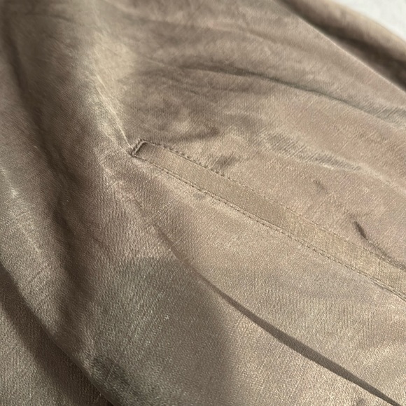 Zara Lightweight Satin Olive Green Bomber Jacket Sz Small - Picture 14 of 15